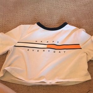 “Happy everyday” crop top